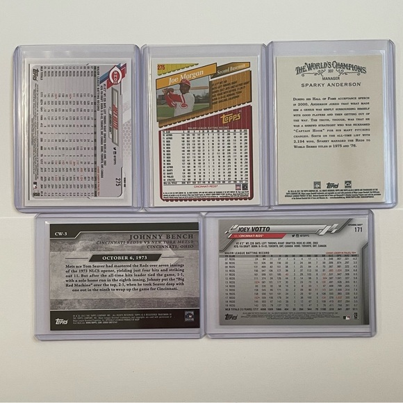 Lot of 5 Cincinnati Reds Topps MLB Baseball Cards - Picture 2 of 7
